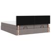 vidaXL Ottoman-Bett mit Matratzen & LEDs Taupe 200x200 cm Stoff