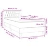 vidaXL Boxspringbett mit Matratze Rosa 80x210 cm Samt