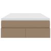 vidaXL Aufbewahrungsbett mit Matratze Cappuccino 120 x 190 cm