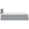vidaXL Ottoman-Bett mit Matratze Hellgrau 120x200 cm Stoff