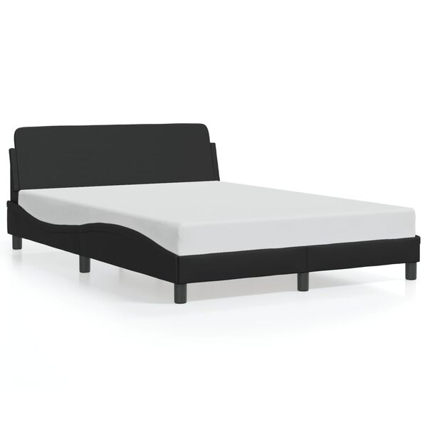 vidaXL Bettgestell "Dover" Schwarz 120x200 cm Kunstleder