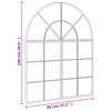 vidaXL Wandspiegel Schwarz 80x100cm Gew&ouml;lbt Eisen