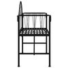 vidaXL 2-Sitzer-Gartenbank 128 cm Schwarz Stahl