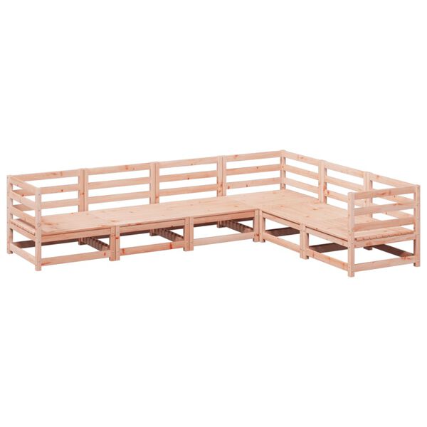 vidaXL 6-tlg. Garten-Sofagarnitur Massivholz Douglasie
