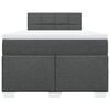 vidaXL Boxspringbett mit Matratze Dunkelgrau 120x190 cm Stoff