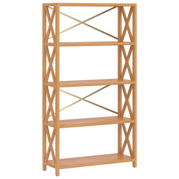 vidaXL Regal mit 5 B&ouml;den 80x30x146 cm Massivholz Eiche