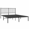 vidaXL Bettgestell mit Kopfteil Metall Schwarz 140x200 cm