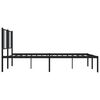 vidaXL Bettgestell mit Kopfteil Metall Schwarz 180x200 cm