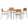 vidaXL Outdoortisch-Set 5 pcs Braun Massivholz Akazie