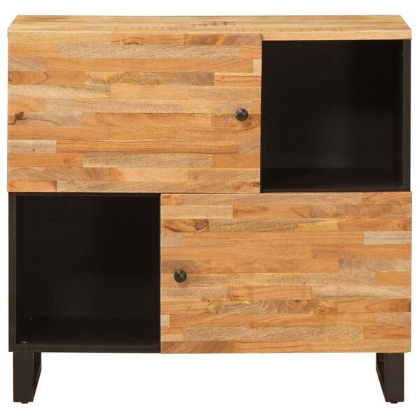 vidaXL Seitenschrank Braun 80 x 33 x 75 cm Massivholz Mango