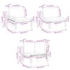 vidaXL Gartensofa-set mit Kissen 5 pcs Schwarz Stahl