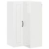 vidaXL Wand-Eckschrank PORTO Hochglanz Wei&szlig; 57 x 57 x 100 cm
