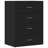 vidaXL Sideboards 2 Stk. Schwarz 60x39x80 cm Holzwerkstoff