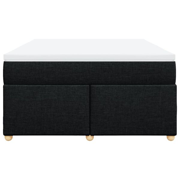 vidaXL Boxspringbett mit Matratze Schwarz 140x190 cm Stoff