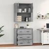 vidaXL Highboard Grau Sonoma Holzwerkstoff