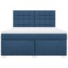 vidaXL Boxspringbett mit Matratze Blau 180x200 cm Stoff