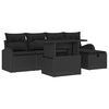 vidaXL Gartensofa-set 6 stk. Schwarz Poly-Rattan