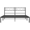 vidaXL Bettgestell mit Kopfteil Metall Schwarz 140x200 cm