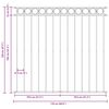 vidaXL Zaunelement Stahl 1,7x1,2 m Schwarz