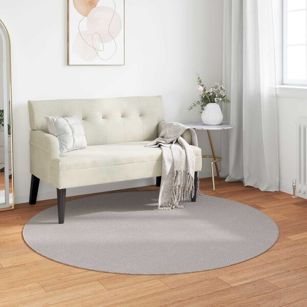 vidaXL Bereichsteppiche Rund HUARTE Creme &Oslash; 200 CM Polyester