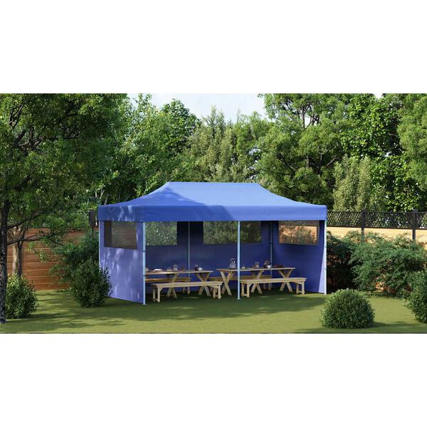 vidaXL Pop-Up-Partyzelt Faltbar Blau 3&times;6 m