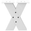 vidaXL Couchtischbeine X-Form 2 Stk. Wei&szlig; 40x(30-31) cm Stahl