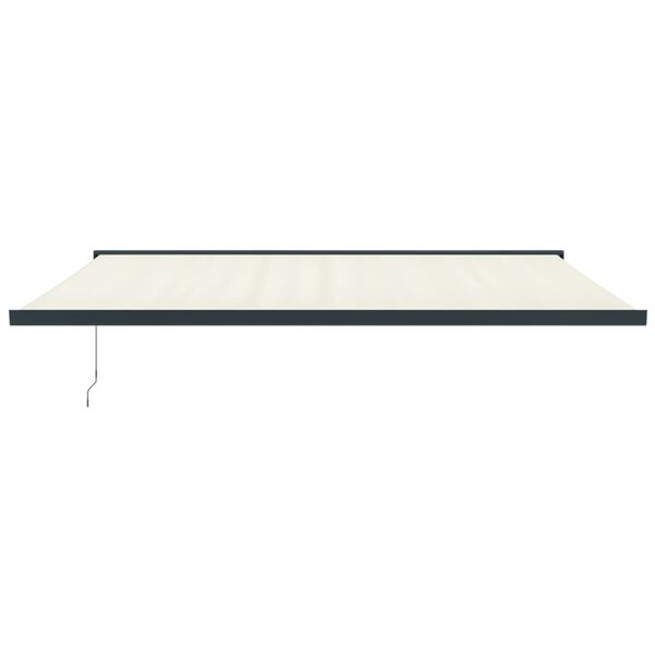 vidaXL Markise Einziehbar Creme 5x3 m Stoff und Aluminium