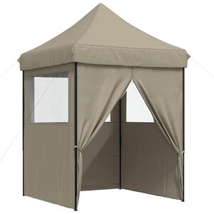 vidaXL Partyzelt 200 x 200 x 306 cm Taupe Oxford-Stoff