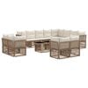 vidaXL Gartensofa-set 13 Stk. Poly-Rattan