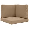 vidaXL Sofakissen f&uuml;r drau&szlig;en Polyester Taupe 60 x 60 x 8 cm