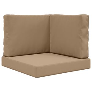vidaXL Sofakissen f&uuml;r drau&szlig;en Polyester Taupe 60 x 60 cm
