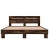 vidaXL Bettgestell R&auml;uchereiche 160x200 cm Holzwerkstoff und Metall