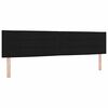 vidaXL Boxspringbett mit Matratze mit LED Schwarz 200 x 200 cm Stoff