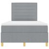 vidaXL Boxspringbett mit Matratze Hellgrau 120 x 200 cm Stoff