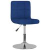vidaXL Esszimmerst&uuml;hle 4 Stk. Drehbar Blau Stoff