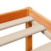 vidaXL Bettgestell mit Kopfteil ohne Matratze Wachsbraun 150x200 cm