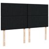 vidaXL Boxspringbett mit Matratze Schwarz 200x200 cm Stoff