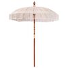 vidaXL Macrame Sonnenschirm Creme 190 x 190 x 260 cm