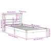 vidaXL Bettgestell mit Kopfteil ohne Matratze Wachsbraun 90x190 cm