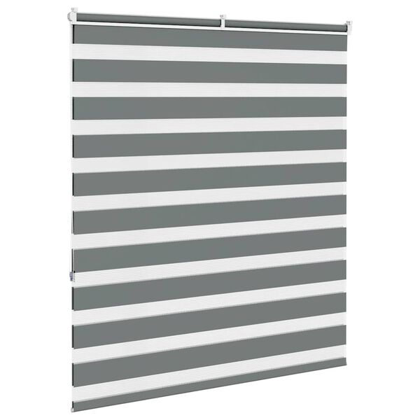 vidaXL Doppelrollo Dunkelgrau 130x150cm Stoffbreite 125,9 cm Polyester
