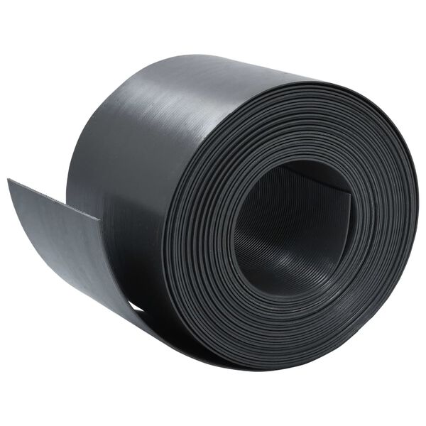 vidaXL Rasenkante Schwarz 10 m 15 cm PE