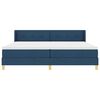 vidaXL Boxspringbett mit Matratze mit Kopfteil Blau 200 x 200 cm Stoff