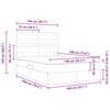 vidaXL Bett mit Stauraum und LED mit LED Schwarz 140 x 190 cm Samt