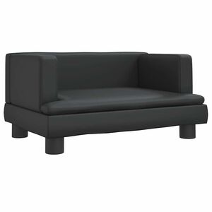 vidaXL Hundebett Schwarz 60x40x30 cm Kunstleder