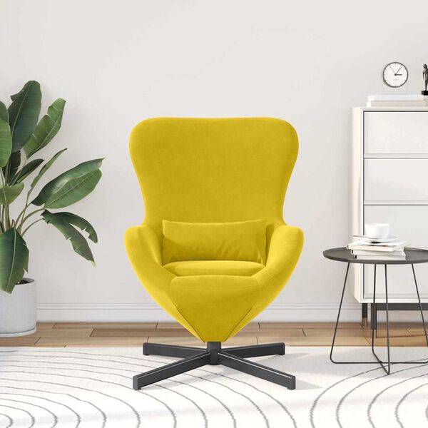 vidaXL Eiersessel Gelb 63 x 73 x 90 cm Samt
