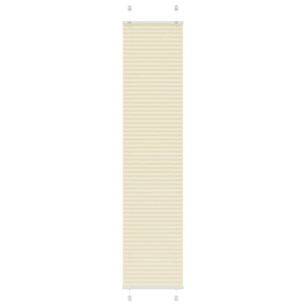 vidaXL Plissee Creme 40x200 cm Stoffbreite 39,4 cm Polyester