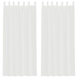 vidaXL Voile Vorh&auml;nge mit Schlaufen 2 Stk. Wei&szlig; 140x245 cm