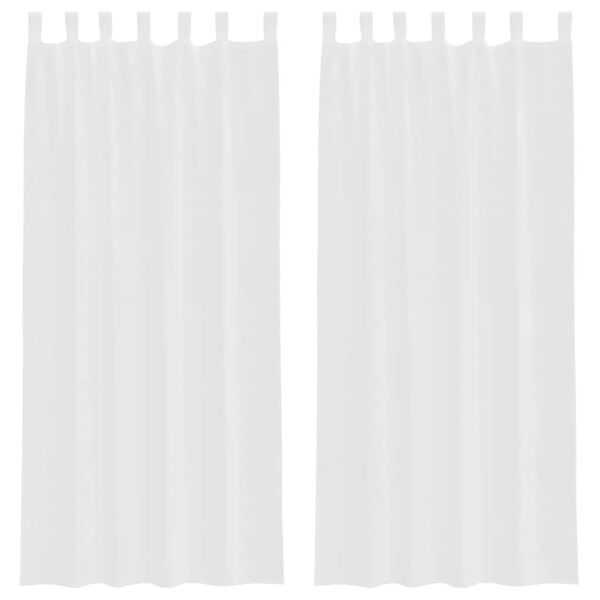 vidaXL Voile Vorh&auml;nge mit Schlaufen 2 Stk. Wei&szlig; 140x245 cm