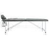vidaXL Massageliege 2-Zonen Aluminiumgestell Anthrazit 186x68 cm