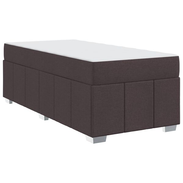 vidaXL Bettrahmen mit Matratze Dunkelbraun 90 x 190 cm Stoff